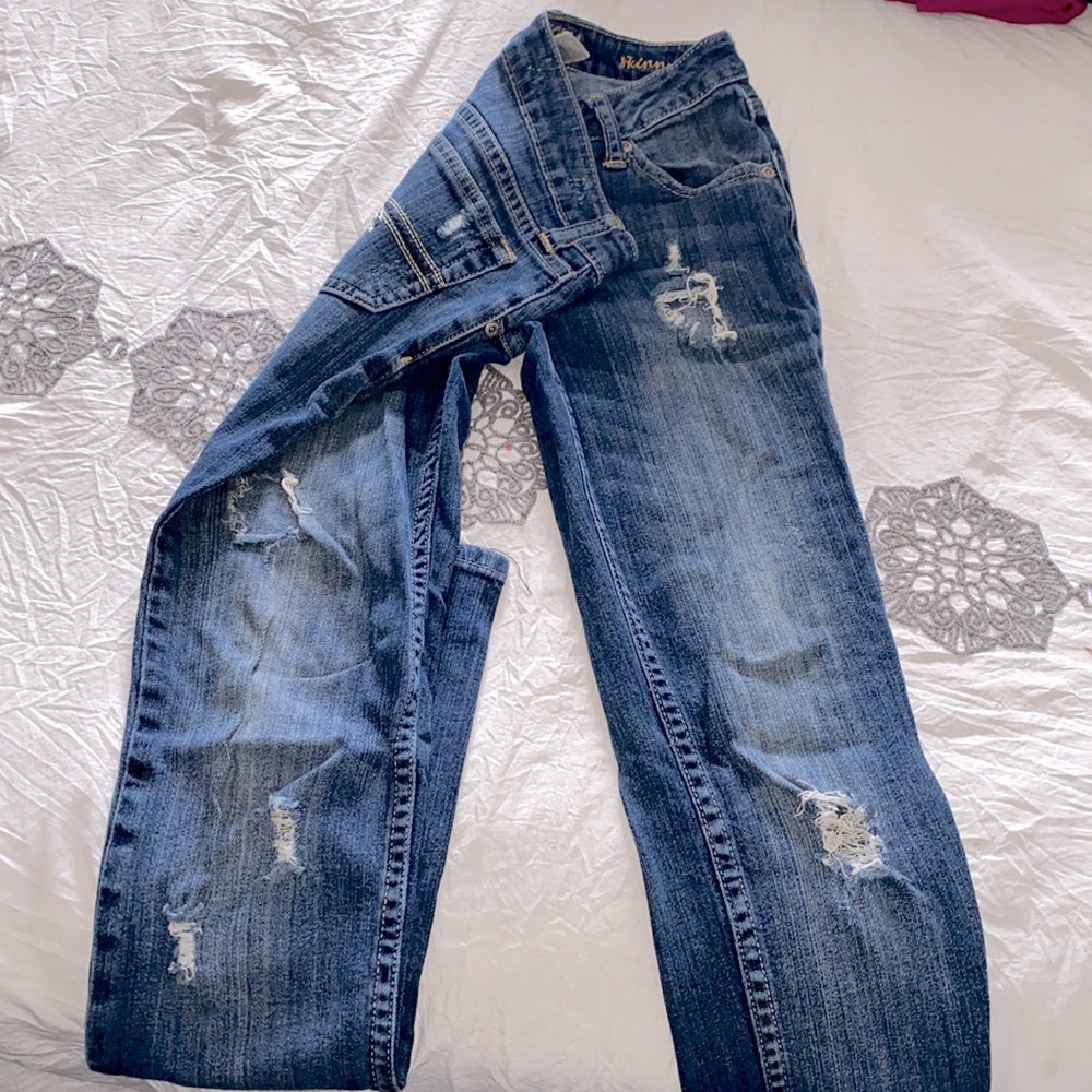 distressed ripped jeans